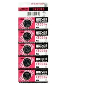 Pack 5 pilas CR2016 Maxell Lithium