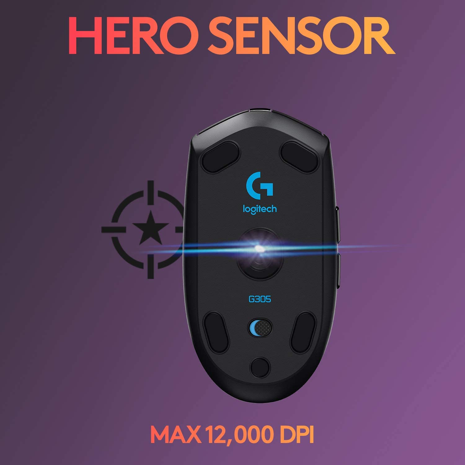 Mouse Gamer Logitech Inalambrico G305 Negro 12k dpi