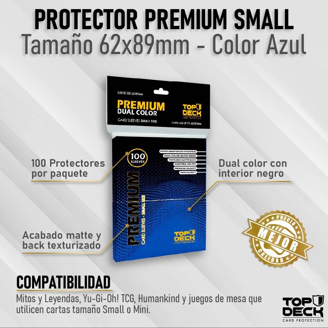 Protector Premium Dual Color Small Azul (62x89)