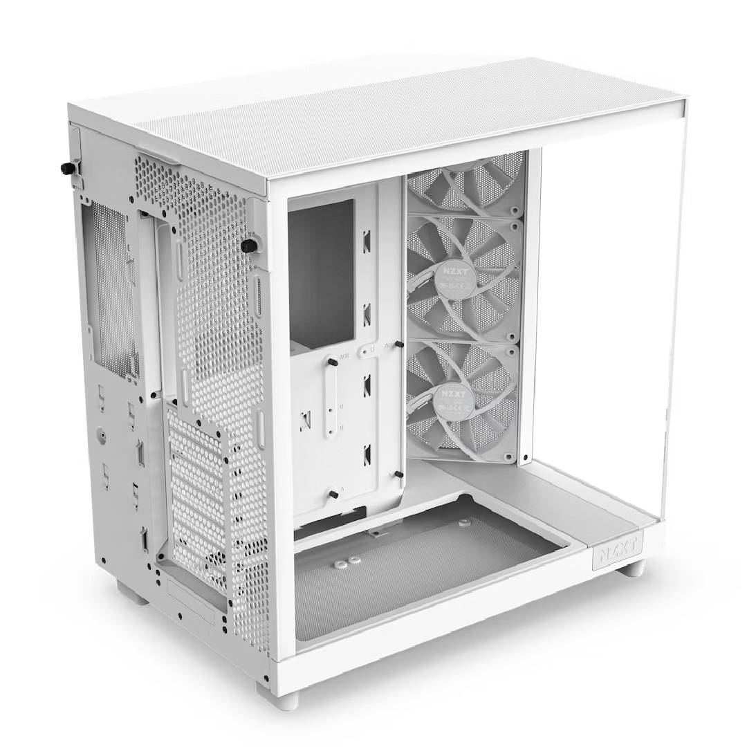 Gabinete NZXT H6 Flow ATX DualChamber Case Blanco